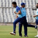 cricketers seen warming up ahead of T20 series