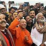 CM Yogi Adityanath takes holy dip in Prayagraj
