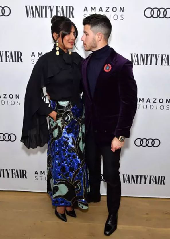 Priyanka Chopra and Nick Jonas set the mercury soaring at the Vanity Fair red carpet