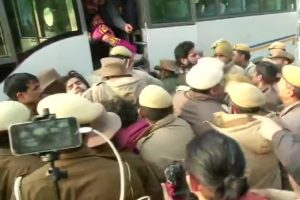 Protestors detained from outside Delhi Police Headquarters