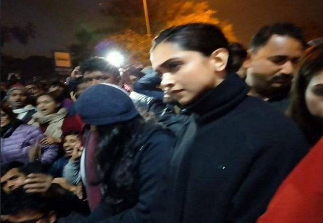 Deepika Padukone joins students at JNU during protest