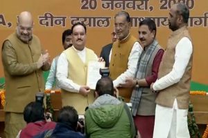 JP Nadda elected unopposed, takes charge as new BJP President (VIDEO)