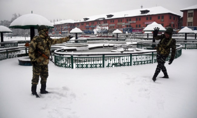 Kashmir valley snowfall --