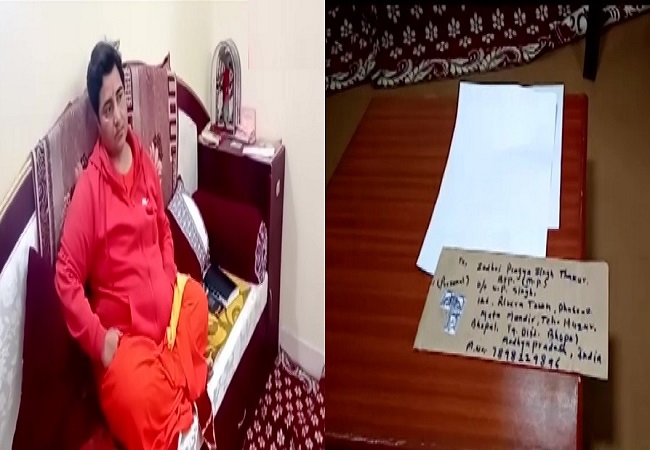 Pragya Thakur receives threatening letter with harmful chemicals