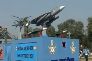 Scaled-down models of Rafale, Tejas aircrafts at Indian Air Force tableau