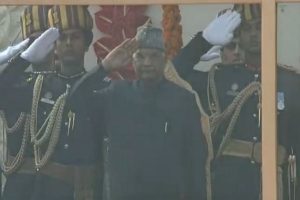 President Kovind receives traditional 21-Gun Salute at R-Day Parade