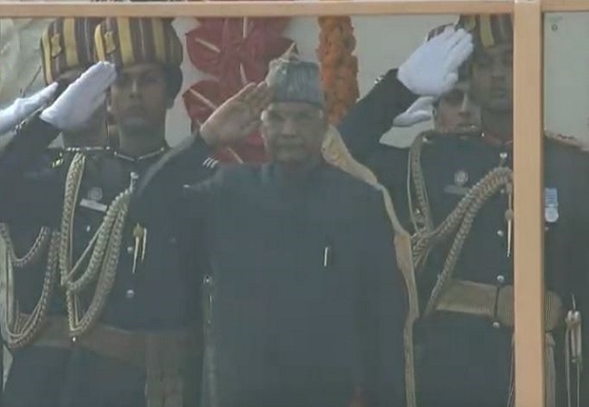 President Kovind receives traditional 21-Gun Salute at R-Day Parade