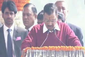 Arvind Kejriwal takes oath as Delhi Chief Minister at Ramlila Maidan for 3rd time