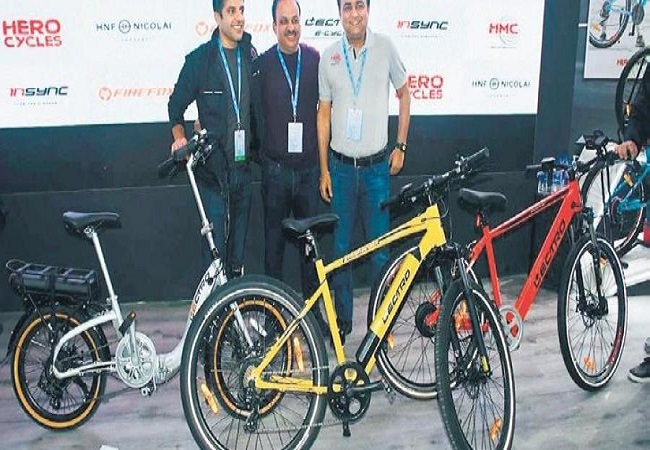 Hero to showcases electric folding bicycles