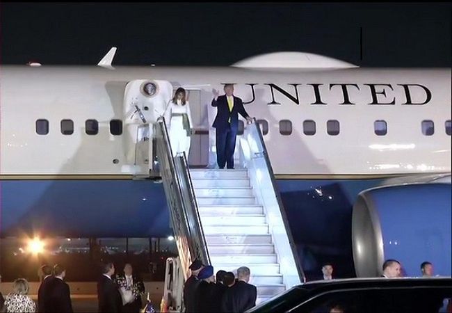 Trump arrives in Delhi for last leg of his India visit