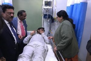 Jamia VC Najma Akhtar meets students injured in protest