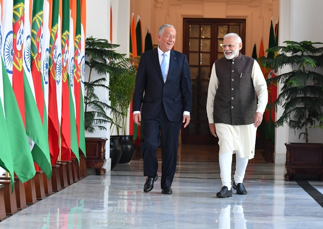 PM Modi, Portugese President hold delegation-level talks; India, Portugal ink seven pacts