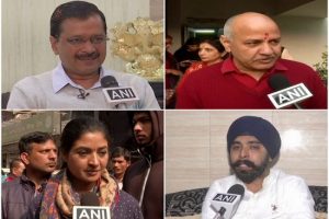 Delhi polls: Kejriwal set to win New Delhi; Manish Sisodia, Alka Lamba, Tajinder Pal Bagga trailing