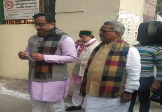 Ram Madhav, RSS’s Krishna Gopal cast vote at Jhandewalan polling station