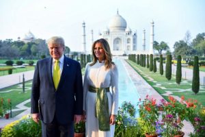 The Trumps admire, pose at iconic Taj Mahal