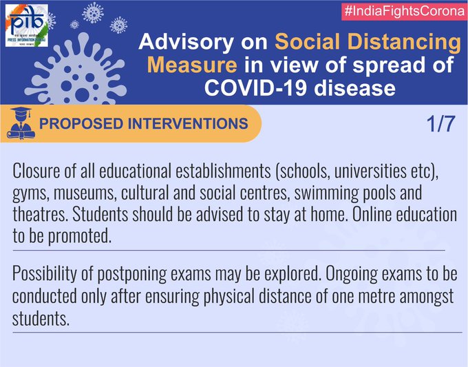 India Fights CoronaVirus | Ministry Of Health Issues Comprehensive Advisory On Social Distancing