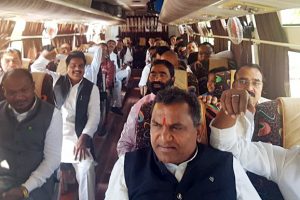 Congress moves its MLAs to Jaipur | See Pics