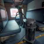 Railway workers clean coaches as a preventive measure against COVID-19 , coronavirus