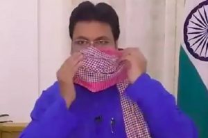 Tripura CM Biplab Deb suggests alternative to mask, ‘Jal Gamcha’ to fight Coronavirus