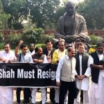 Congress MPs protest in Parliament premises against Delhi violence