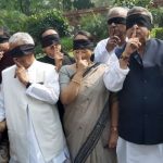 Congress MPs protest in Parliament premises against Delhi violence