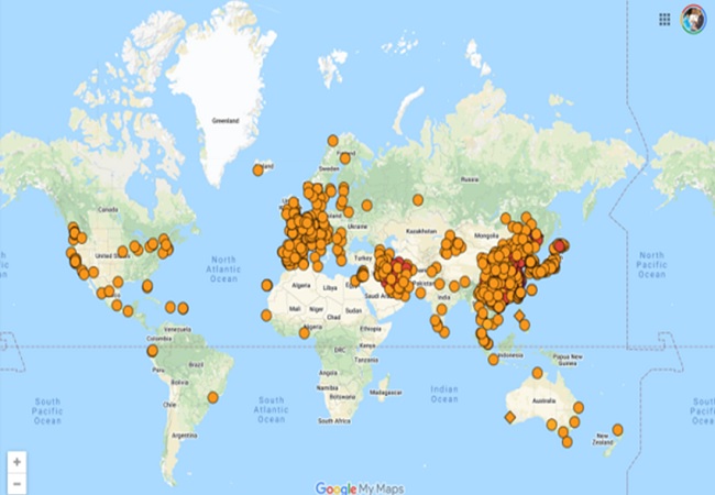 Coronavirus - world map