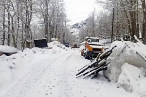 Fresh snowfall in Lahaul, Spiti valley of Himachal Pradesh