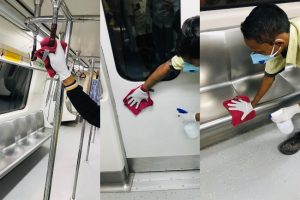 Delhi Metro trains are regularly cleaned at the depots every day | See Pics