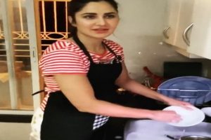 Katrina Kaif shares mini tutorial on how to wash dishes at home