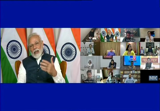PM Modi interacts with media heads over COVID-19