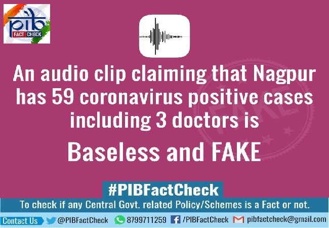 Fact Check | Audio clip suggesting 59 COVID-19 cases in Nagpur is fake
