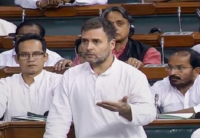Rahul accuses govt in LS of not disclosing names of top 50 bank defaulters