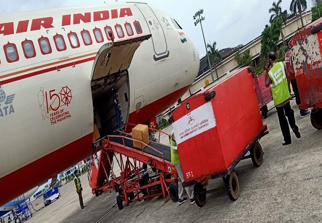 459 packets (5356.7 kg) of PPE/sanitizers delivered to OSMC by Air India AI-1473