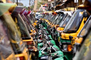 Autorickshaw parked near Sadar Bazar in Delhi amid lockdown | See Pics