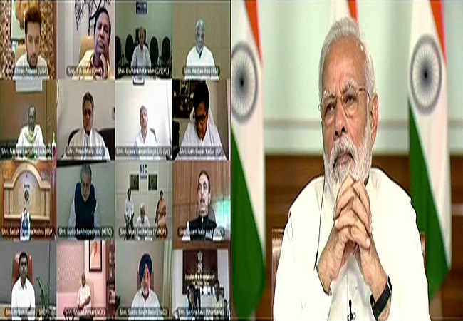 PM Modi holds COVID-19 review meeting with Parliamentary floor leaders of political parties