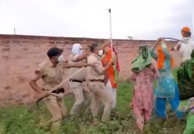 Police lathi-charge villagers trying to disrupt elderly woman’s cremation in Ambala