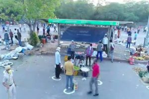 Mehrauli vegetable market in Delhi shifted to DTC bus terminal to maintain social distancing