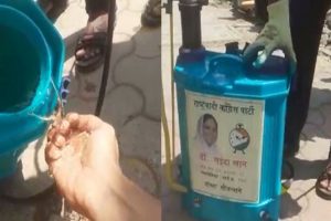In Maharashtra, NCP leader caught on camera spraying water instead of disinfectant… WATCH
