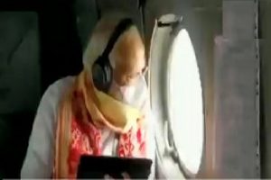 Prime Minister Narendra Modi undertakes aerial survey of areas affected by cyclone Amphan in West Bengal