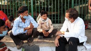Rahul Gandhi meets migrant workers -
