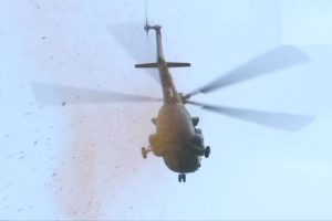 Chopper of the Indian Air Force showers flower petals on the Police War Memorial | See Pics