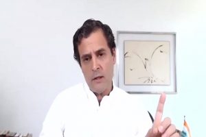 Congress Party briefing by Rahul Gandhi via video conferencing
