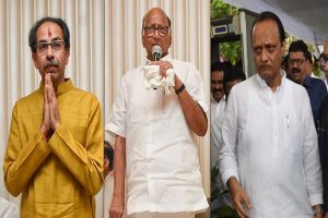 Mumbai: Meeting of Maha Vikas Aghadi begins at CM Thackeray’s Varsha bungalow