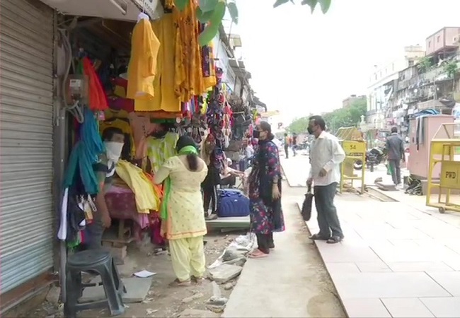 Visuals from Chandni Chowk as Delhi Govt allows markets to open