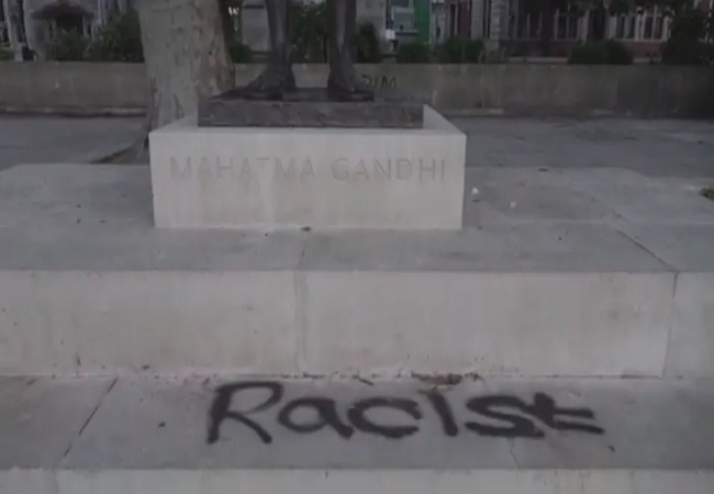 After US, Mahatma Gandhi’s statue defaced in London amid ‘Black Lives Matter’ protest