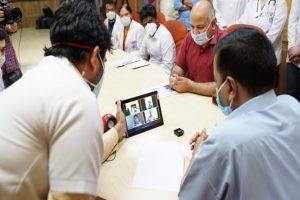 Kejriwal launches video call facility for COVID-19 patients at LNJP Hospital