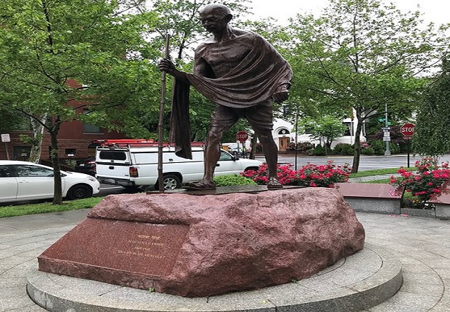 Mahatma Gandhi statue outside Indian Embassy in Washington desecrated