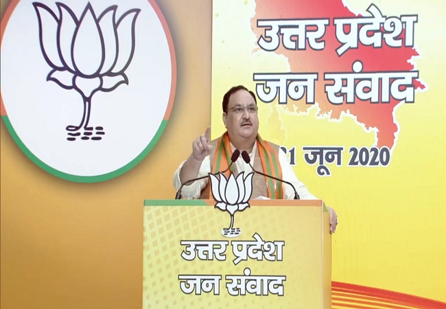 BJP Chief said that at least 19 crore food packets and 45 lakh ration kits have been distributed by party workers to needy people amid coronavirus-induced lockdown.