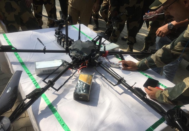 Pakistani spy drone carrying weapons shot down by BSF at J-K’s Kathua