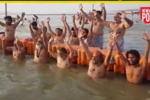 Saints take holy dip on the occasion of Ganga Dussehra